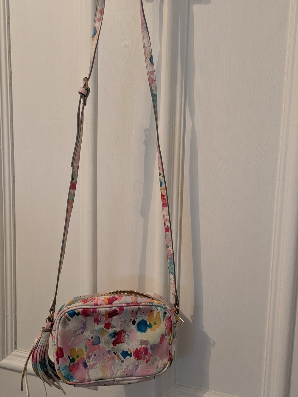 Indigo Multicolor Watercolor Crossbody Bag